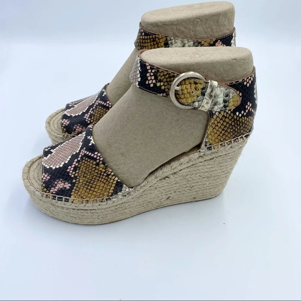 Marc Fisher Alida Espadrille Platform Sandal Sz 10